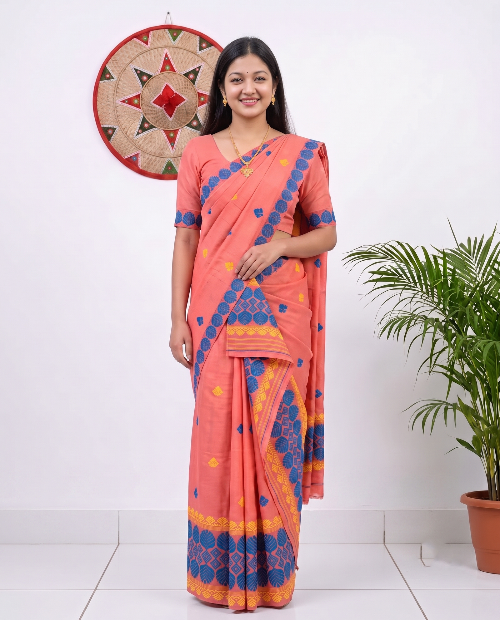 Nunee Cotton Sadar Mekhela (Handmade)