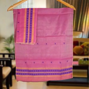 Handcrafted Silk Cotton Sador Mekhela with unstitched Blouse piece