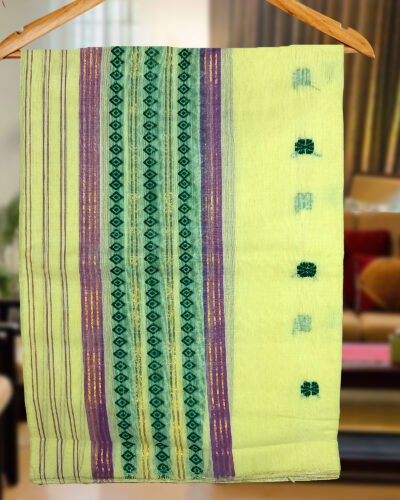 Handcrafted Silk Cotton Sador Mekhela with unstitched Blouse piece