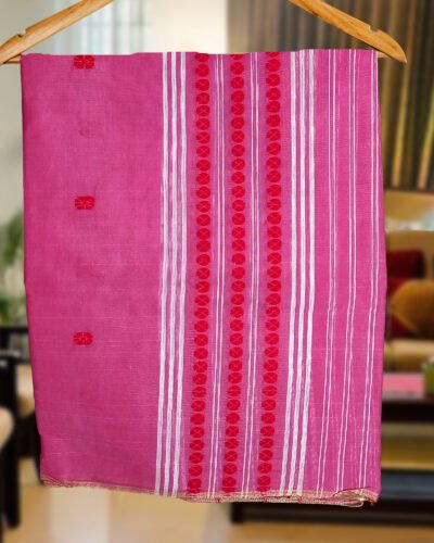 Handcrafted Silk Cotton Sador Mekhela with unstitched Blouse piece