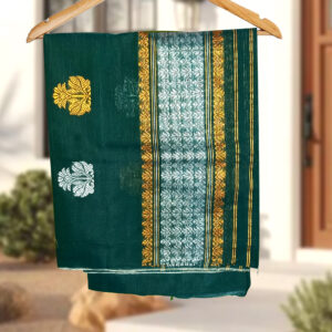 Handcrafted Kesa Pat Cotton Sador Mekhela with unstitched Blouse piece