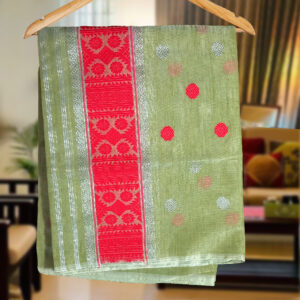 HANDMADE KESAPAT COTTON WITH UNSTILCHED BLOUSE PIECE