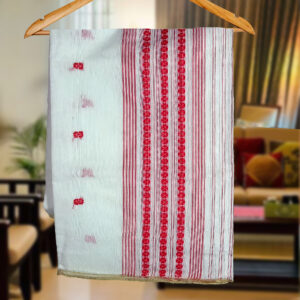 Handcrafted Silk Cotton Sador Mekhela with unstitched Blouse piece