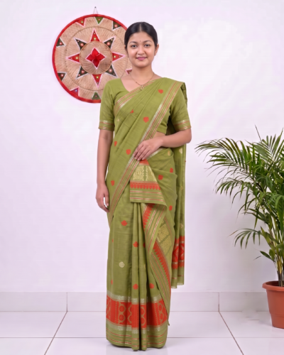 Silk Cotton Jora with Unstitched Blouse Piece