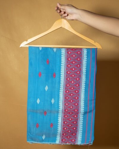 Handcrafted Nunee Cotton Sador Mekhela with unstitched Blouse piece