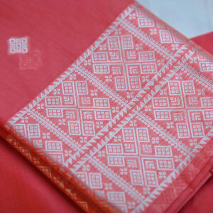 Cotton sador mekhela (fix pari) set