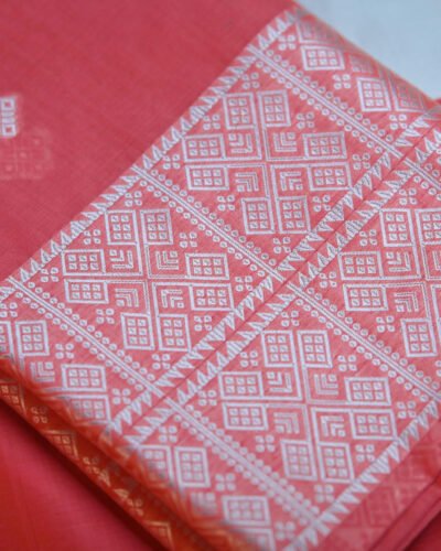 Cotton sador mekhela (fix pari) set
