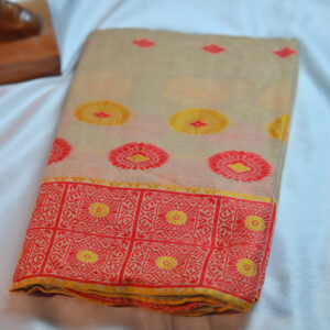 AC cotton sador mekhela with unstitched blouse